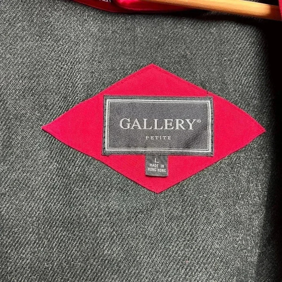 Gallery Petites Red Wool Blend Removeable Liner Trench Coat Sz L Classic Winter - Picture 3 of 12
